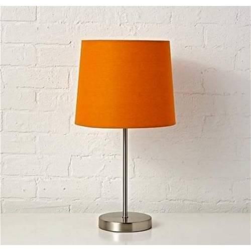 Table Lamp, Silver/Orange - QU2