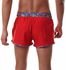 Pavone Plain Swim Short With Camouflage Colorful Waist - Red