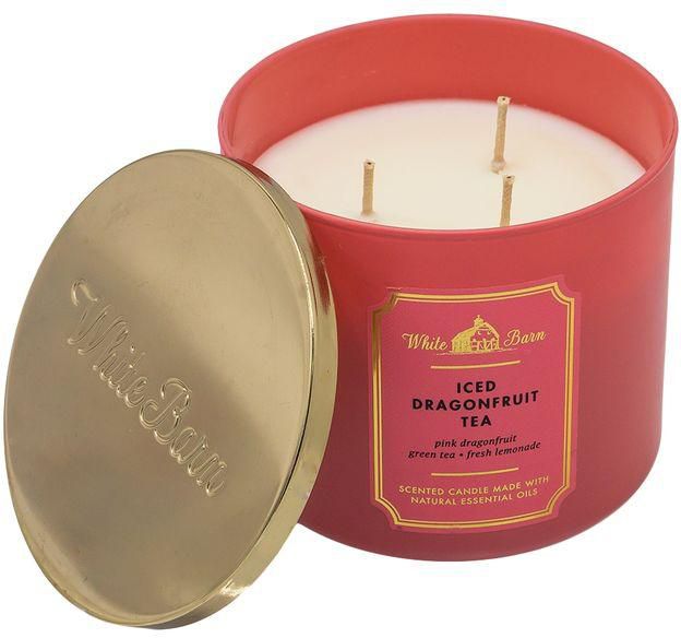 Bath & Body Works ICED DRAGONFRUIT TEA 3 Wick Scented Candle