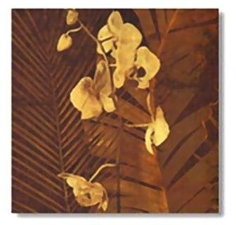 Decorative Wall Painting With Frame Yellow/Brown 34x34centimeter