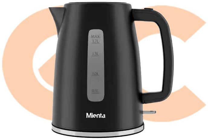 Mienta Electric Kettle, 1.7 Liter, 2200 Watt, Black - QUICK BOIL EK201737A - EHAB Center Home Appliances