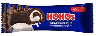 Hohos Rolled Chocolate Cake Filled with Cream & Coated with Cocoa - 60g