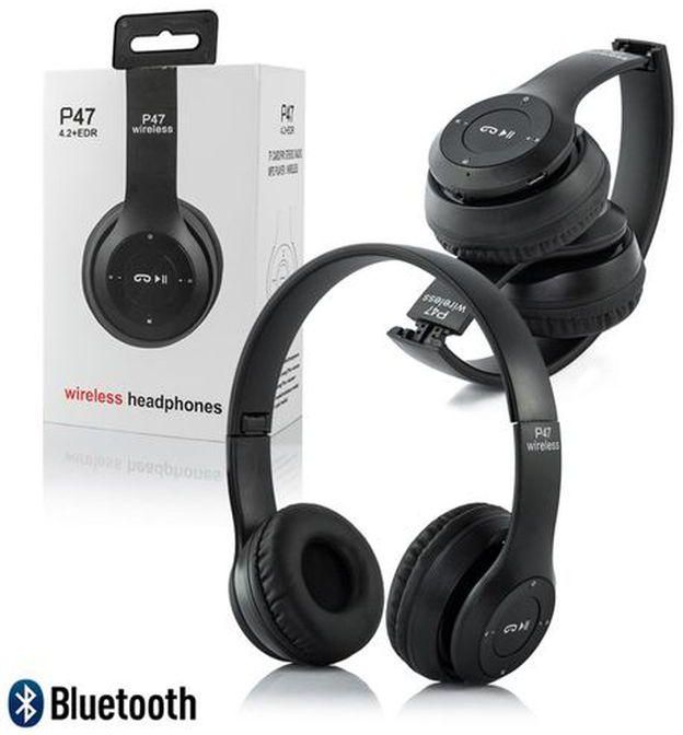 P47 Wireless Bluetooth Headphones - Black