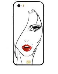 Moreau Laurent Girl Front Face Look Pattern Back Cover for iPhone 5S- Multi Color