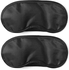 Leedwave 100% Super Smooth Black Sleeping Eye Mask [Set of 2] - Suitable For Meditation, Travelling, Sleeping For Men and Women