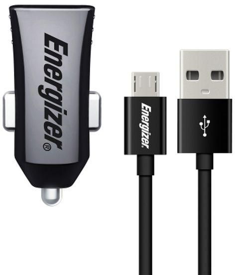 Energizer Car Charger - 1A - 1USB - Micro USB Cable Included