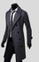 Long Sleeve Double Breasted Trench Coat Grey