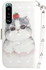 HuHa Case Cover Compatible For Sony Xperia 5 III 3D Colored Horizontal Flip Leather Phone Case Cute Cat
