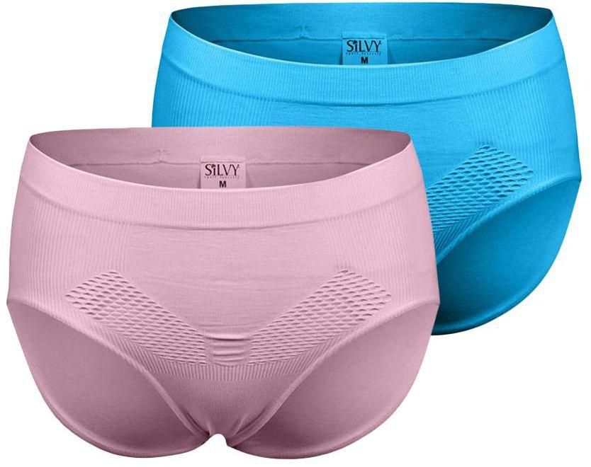 Silvy Set Of 2 Net Panties For Women - Multi Color, Large