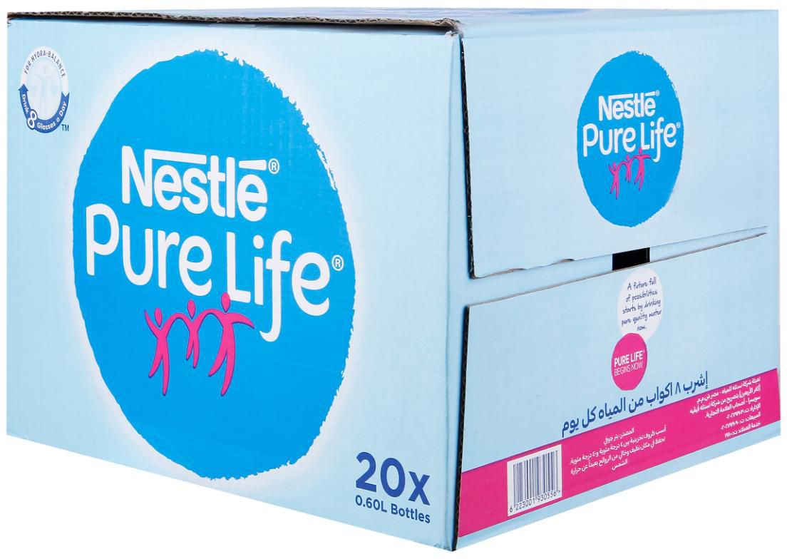 Nestle Natural Water - 600ml x 20 Bottles