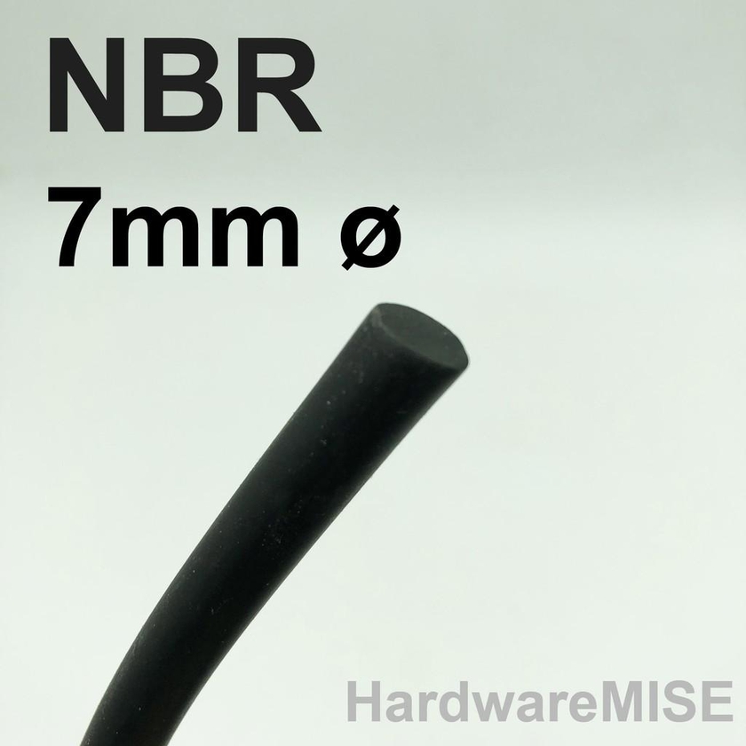 Hardwaremise NBR Cord 7mm Buna-N O-Ring Cord Nitrile Rubber Round