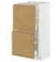 METOD / MAXIMERA Base cabinet with 2 drawers, white/Voxtorp high-gloss/white, 40x37 cm - IKEA