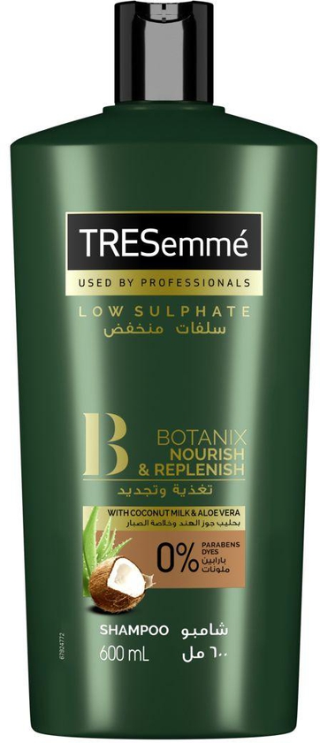 Tresemme Shampoo With Botanix Nourish & Replenish With Coconut And Aloe Vera - 600 Ml