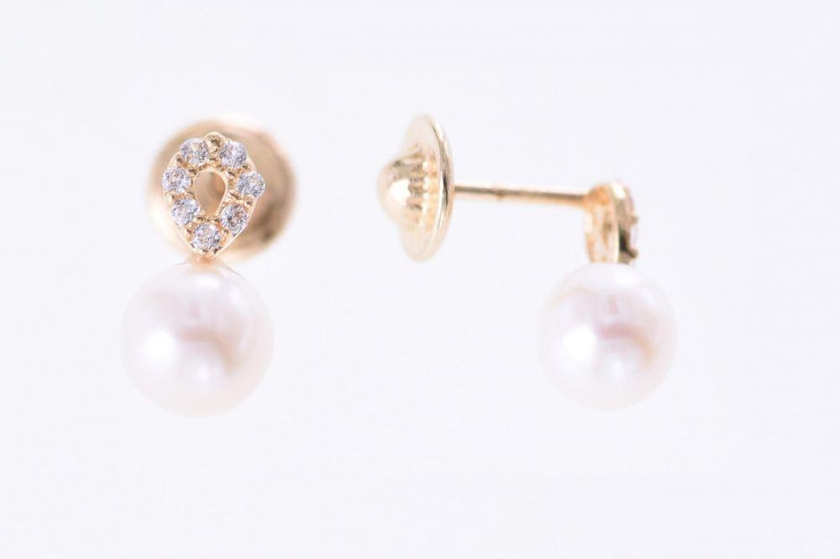 Earrings from pure gold 30471