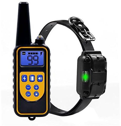 Dog Training Collar, Shock Collar for Dogs，Bark Collar with 4 Training Modes, Waterproof and Rechargeable Electric Dog Training Collar, Dog E Collar with Remote for Small Medium Large Dogs