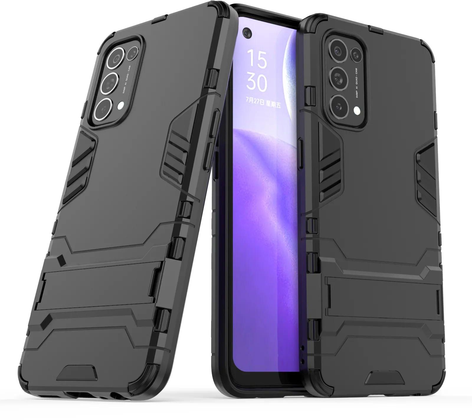 Phone Cover for OPPO Reno5 / Reno 5 Iron Man Rugged Armor [Drop-protection] with Kickstand