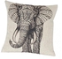 Magideal 42x42cm Cotton Linen Pillow Case Cushion Cover Home Sofa Decor BLK Elephant