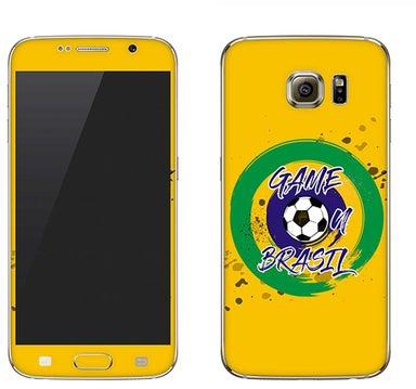 Vinyl Skin Decal For Samsung Galaxy S6 Game On Brazil