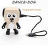 مكبر صوت بلوتوث ام بي 3 على شكل كلب راقص مع منفذ بطاقة ذاكرة مع اضاءة LED