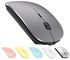 Bluetooth Mouse Rechargeable Wireless Mouse for MacBook Pro,Bluetooth Wireless Mouse for Laptop PC Computer (Gray)