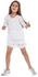 Basicxx Dress for Toddler Girls White 3-4 years