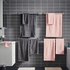 VÅGSJÖN Bath sheet - dark grey 100x150 cm