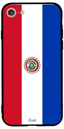 Thermoplastic Polyurethane Protective Case Cover For Apple iPhone 8 Paraguay Flag