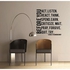 Spoil Your Wall Quotes Wall Decal Black 70x70cm