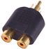 RCA Plug To 2x RCA Sockets (Gold Plated)