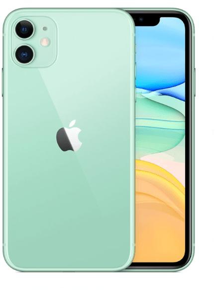 Apple iPhone 11 64GB 4GB RAM 4G LTE Face ID Dual 12 MP Camera 6.1" Liquid Retina IPS LCD 3046mAh battery Green 1 Year Warranty