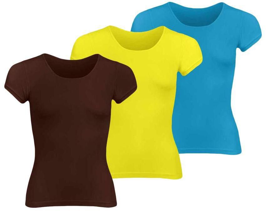 Silvy Set Of 3 T-Shirts For Women - Multicolor, X-Large