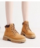 Leather British Style Ankle Boots Motorcycle Martin Boots For Women Yellow