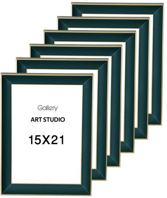 برواز صور للحائط والطاولة 15x21سم 6 قطع اخضر