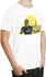 اي براند  Ibtms791 T-Shirt For Men - White تي شيرتات رجال  لون  ابيض مقاس - M