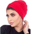 Women's Turban Cotton Turban (2 Pieces) Women Hat Hijab Ladies Turban Women Bonnet Caps Headwear Turban for Women,Red