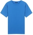 Sunshine Men Casual Short Sleeve O Neck Solid Pullover T-Shirt-Blue