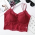 Fashion Vest Camisole Tank Tops Underwear With Chest Pad No Steel Ring Lace Bra Ladies Clothing