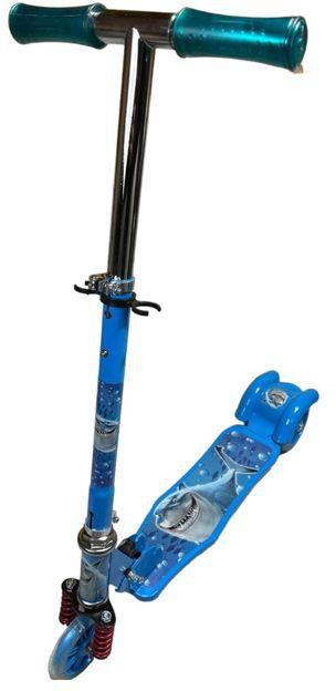 Scooter For Children - Blue With Three Illuminated Wheels