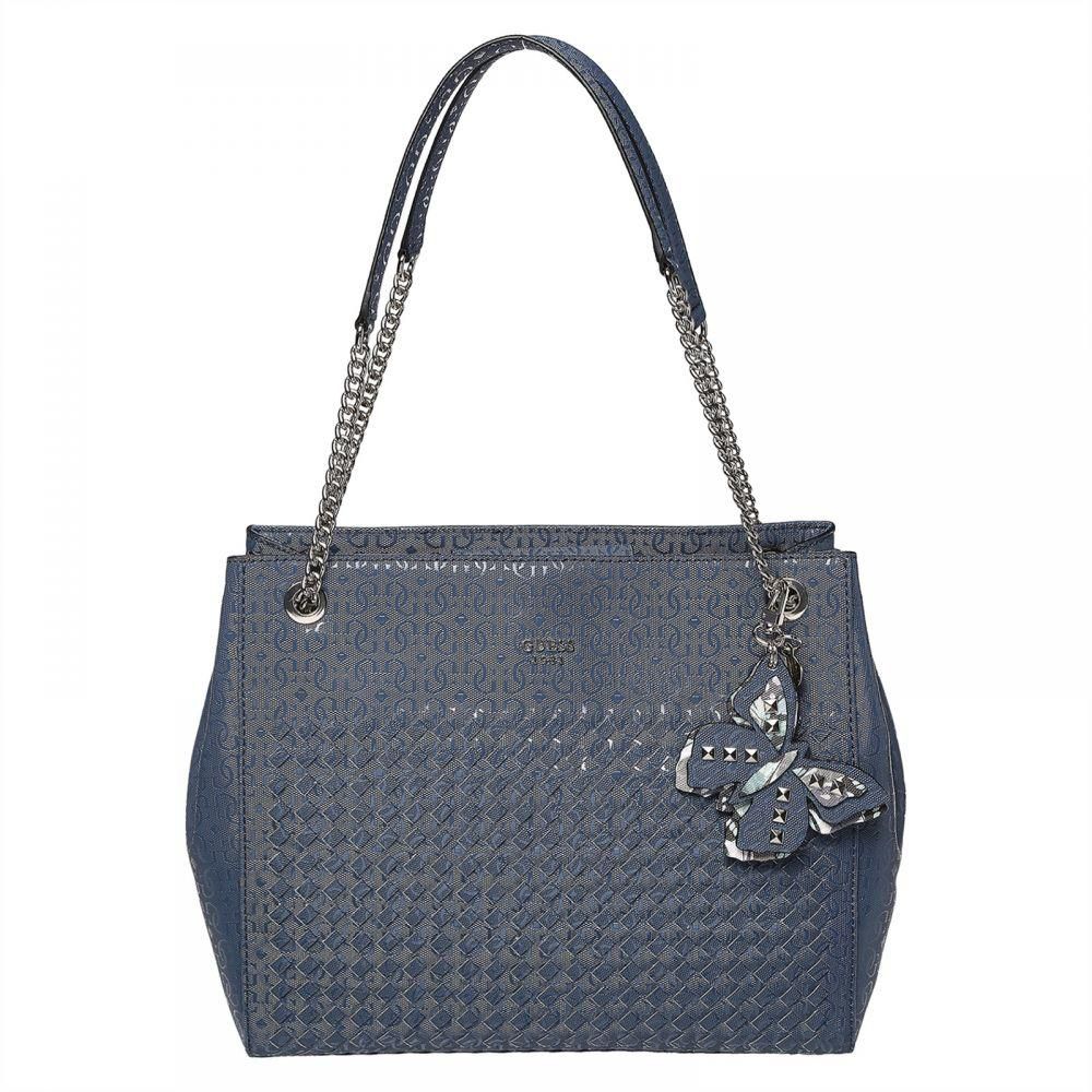 Guess Bag For Women,Indigo - Shopper Bags