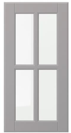 BODBYN Glass door, grey