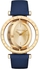 Michael Kors Leather Watch - For Women - Navy Blue