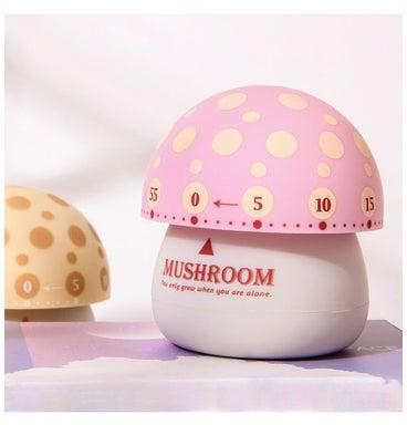 Mushroom Shaped Kitchen Timer Pink/White