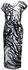 Printed Cap Sleeve Side Tie Midi Dress- BLACK MULTICOLOUR