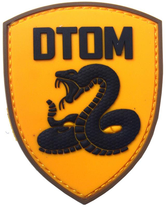 Deltacsgear DTOM Don’t Tread On Me Silicon Velcro Patch (Yellow)