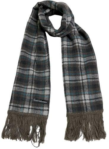 Plaid Check/Carreau/Stripe Pattern Winter Scarf/Shawl/Wrap/Keffiyeh/Headscarf/Blanket For Men & Women - Small Size 30x150cm - P06 Dark Brown