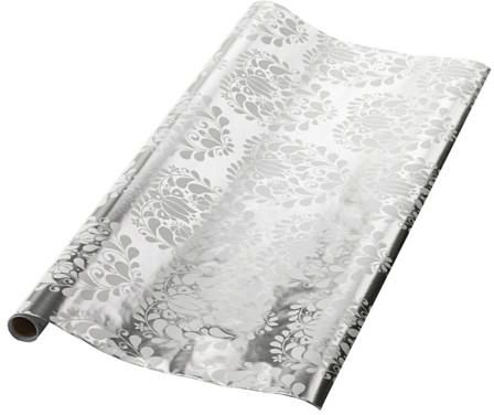 VINTER 2016Gift wrap roll, silver-colour, white flower