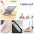 YIKUROOS Laptop Stand, Laptop Stand for Desk, Adjustable Ergonomic Portable Aluminum Laptop Stand, 7 Angle Anti-Slip Computer Stand, Compatible with 9-15.6 inch Laptop, Silver