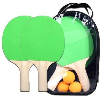 5-Piece Table Tennis Racket And Balls Set 27.0x17.0x7.0cm