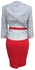 Generic Floral/Red Ladies Skirt Suit
