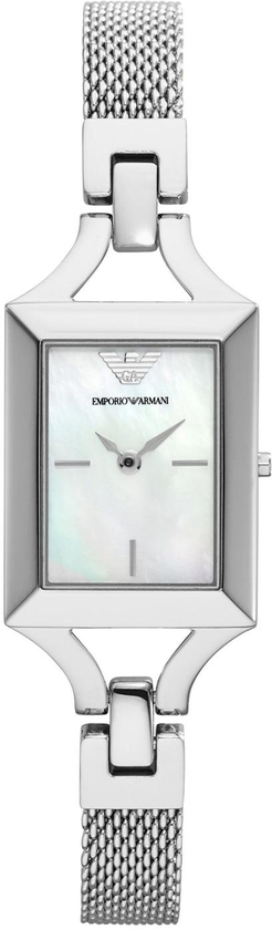 Emporio Armani Women's Silver Dial Stainless Steel Quartz Watch